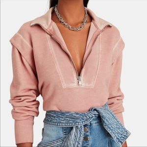 Veronica Beard Dylan Half Zip Sweatshirt